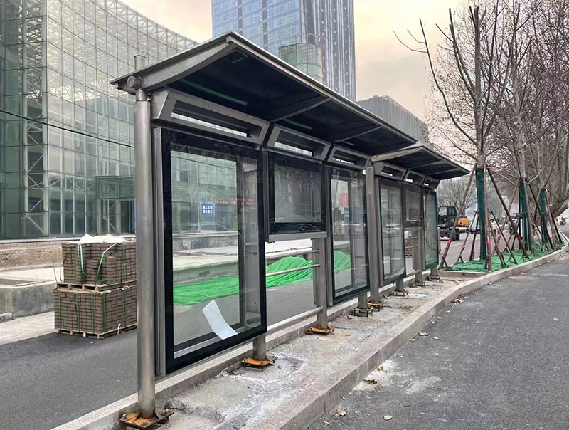 不銹鋼候車亭效果案例 不銹鋼候車亭效果案例