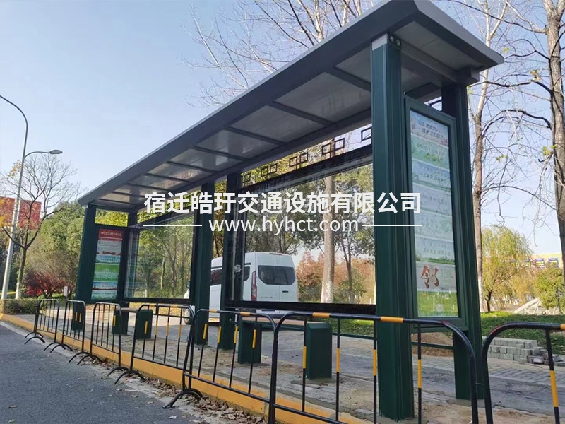 公交站臺(tái)候車亭生產(chǎn)廠家安裝案例現(xiàn)場(chǎng)